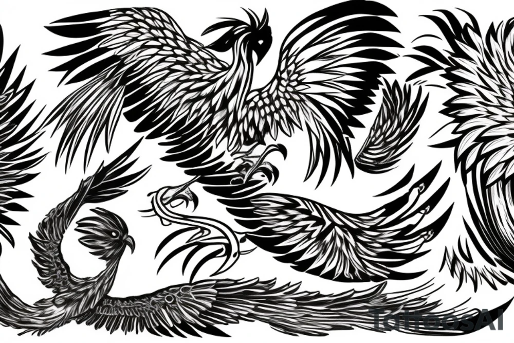 phoenix bird, forearm, male tattoo tattoo idea