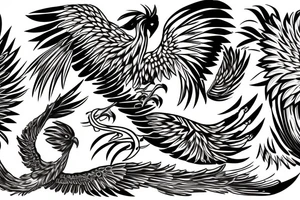 phoenix bird, forearm, male tattoo tattoo idea