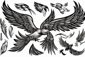 phoenix bird, forearm, male tattoo tattoo idea