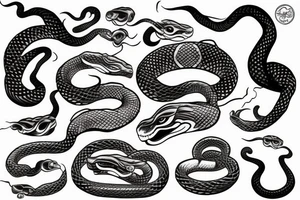twinhead snake tattoo idea