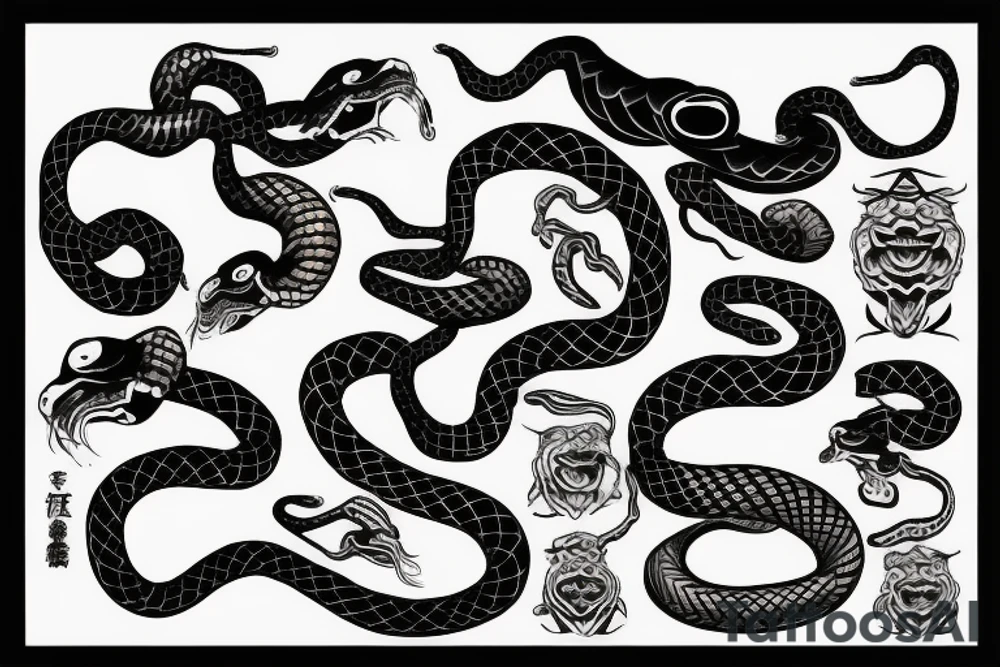 twinhead snake tattoo idea