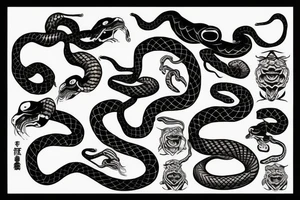 twinhead snake tattoo idea