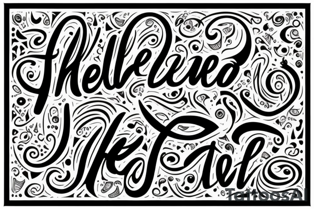 calligraphy of "hello world" tattoo idea