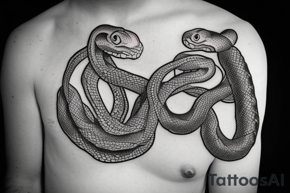twinhead snake tattoo idea