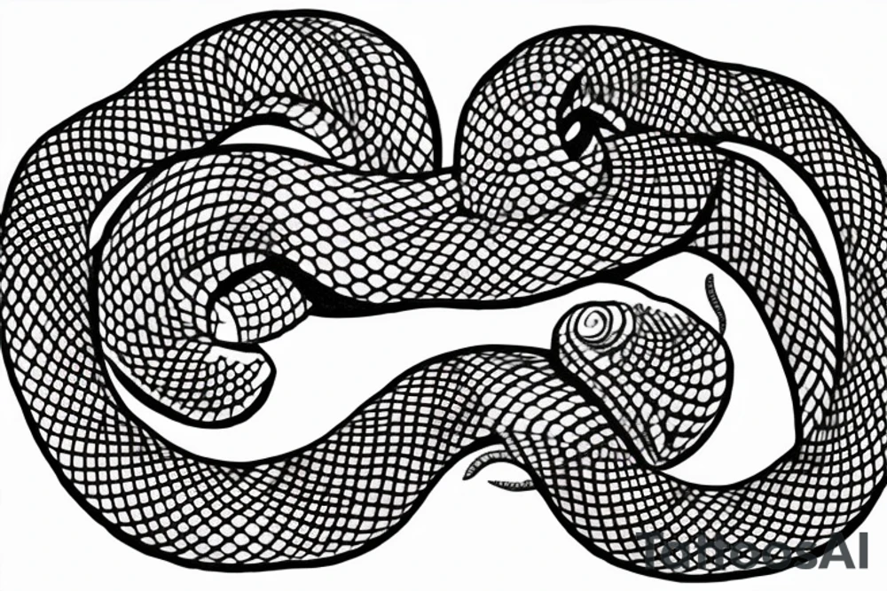 twinhead snake tattoo idea