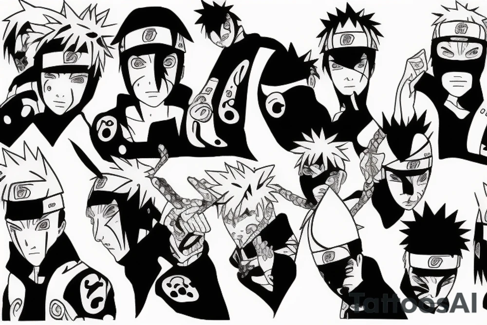 Face evil Naruto tattoo idea