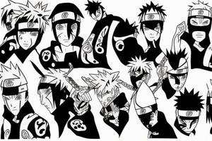Face evil Naruto tattoo idea
