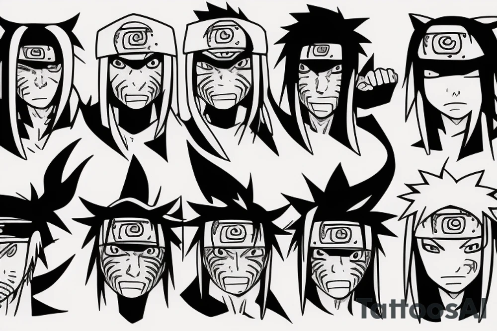 Face evil Naruto tattoo idea
