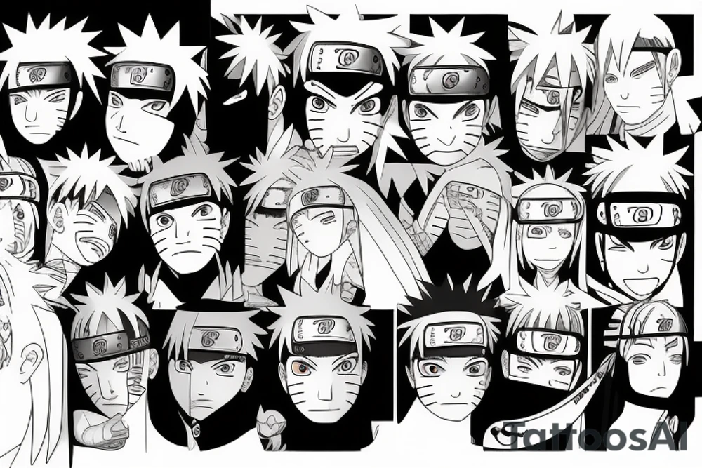 Face Naruto tattoo idea