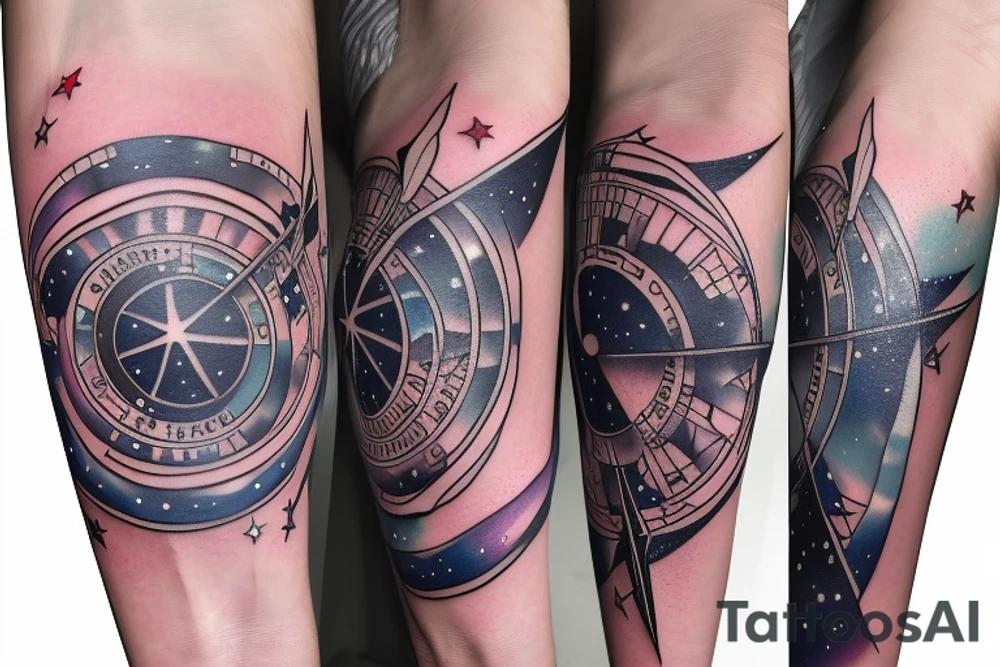 Interstellar space Sputnik stars universe tattoo idea