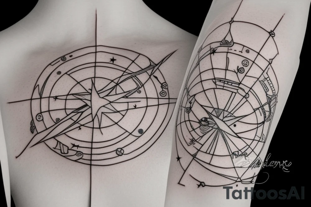Interstellar space Sputnik stars universe tattoo idea
