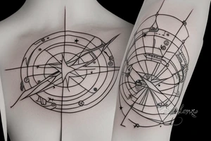 Interstellar space Sputnik stars universe tattoo idea