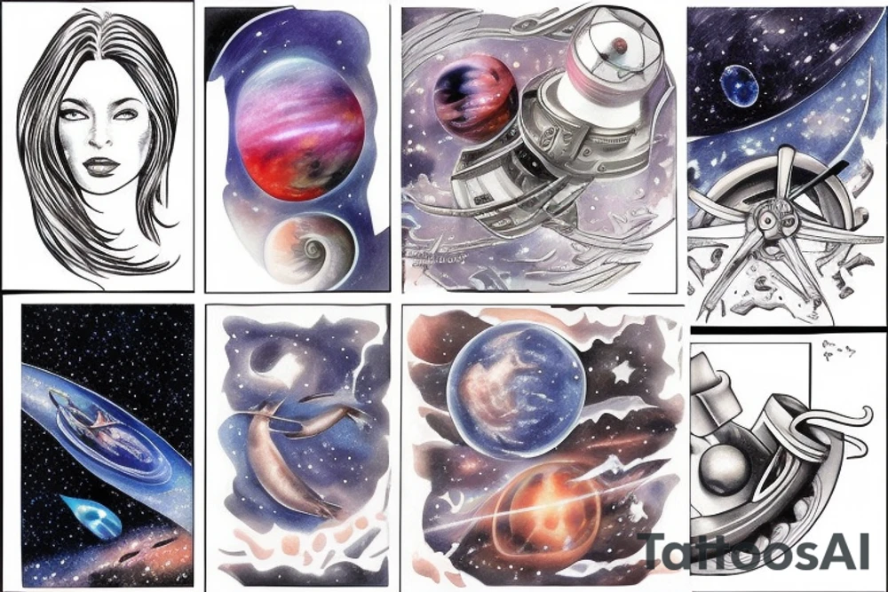 Interstellar space tattoo idea
