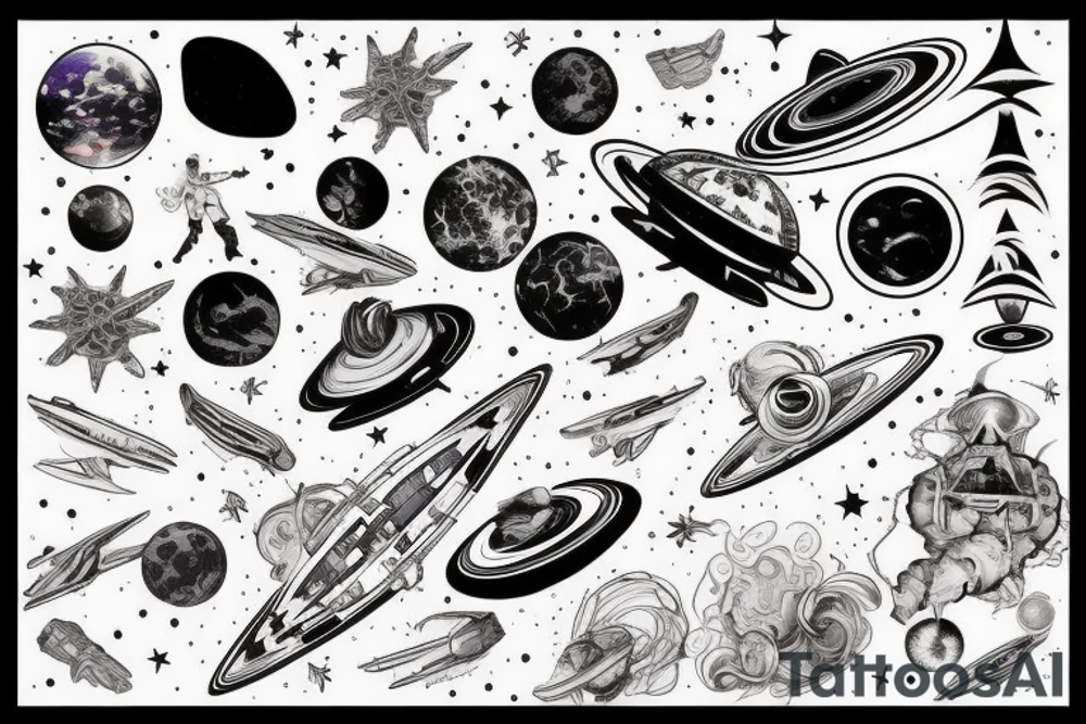 Interstellar space tattoo idea