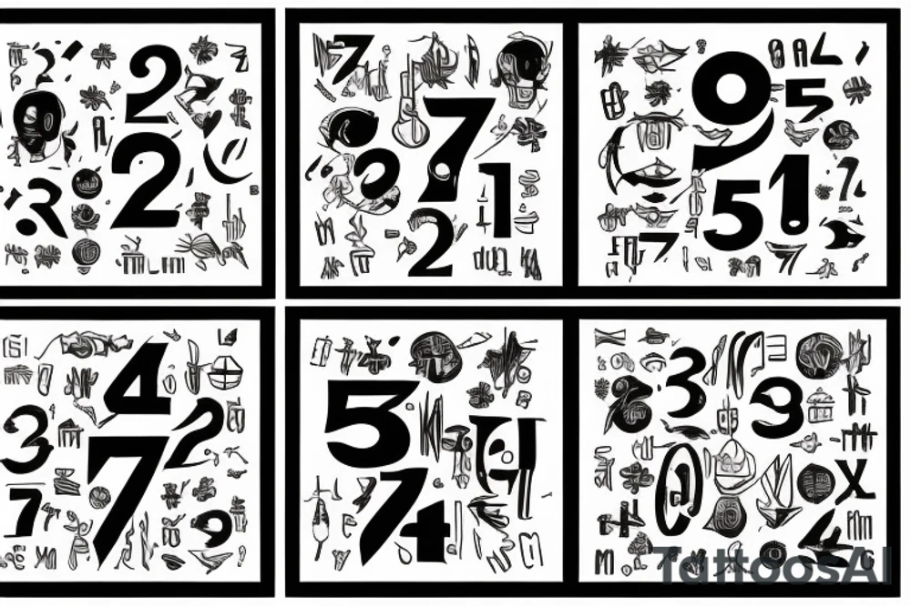 07.11 numbers tattoo idea