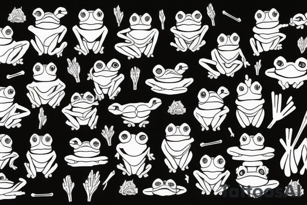 funny little frog tattoo idea