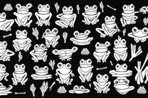 funny little frog tattoo idea