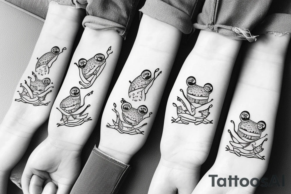 funny little frog tattoo idea