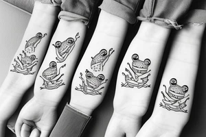 funny little frog tattoo idea