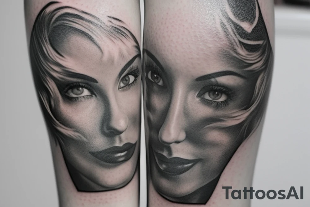 Спящая длинношерстная такса свернулась в круг. Рисование тонкой линией. tattoo idea