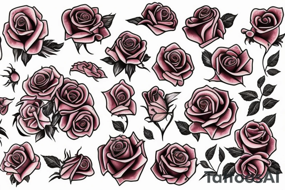 rose and blood tattoo idea