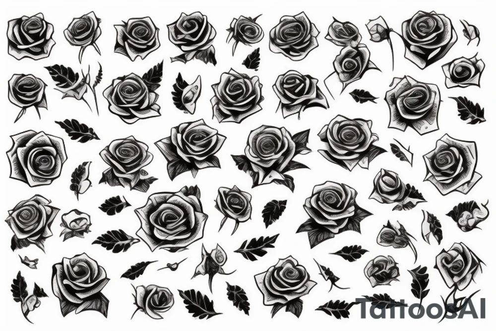 rose and blood tattoo idea