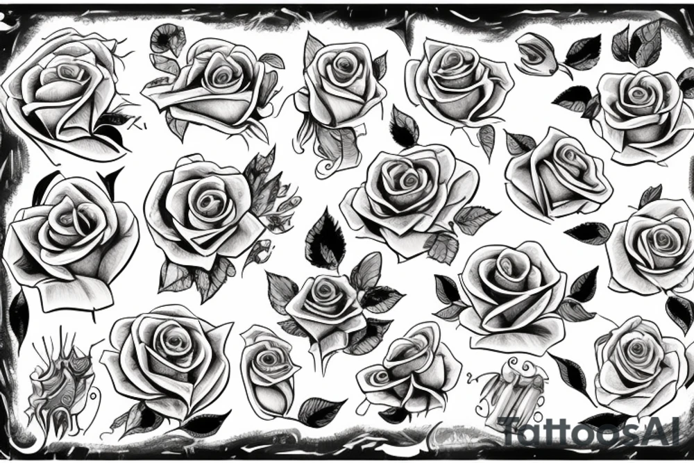rose and blood tattoo idea