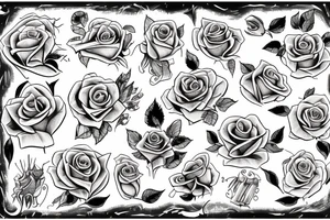 rose and blood tattoo idea