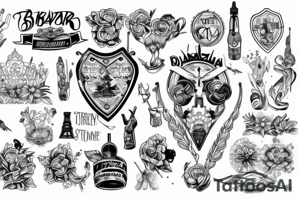 Знак зодиака Водолей три tattoo idea