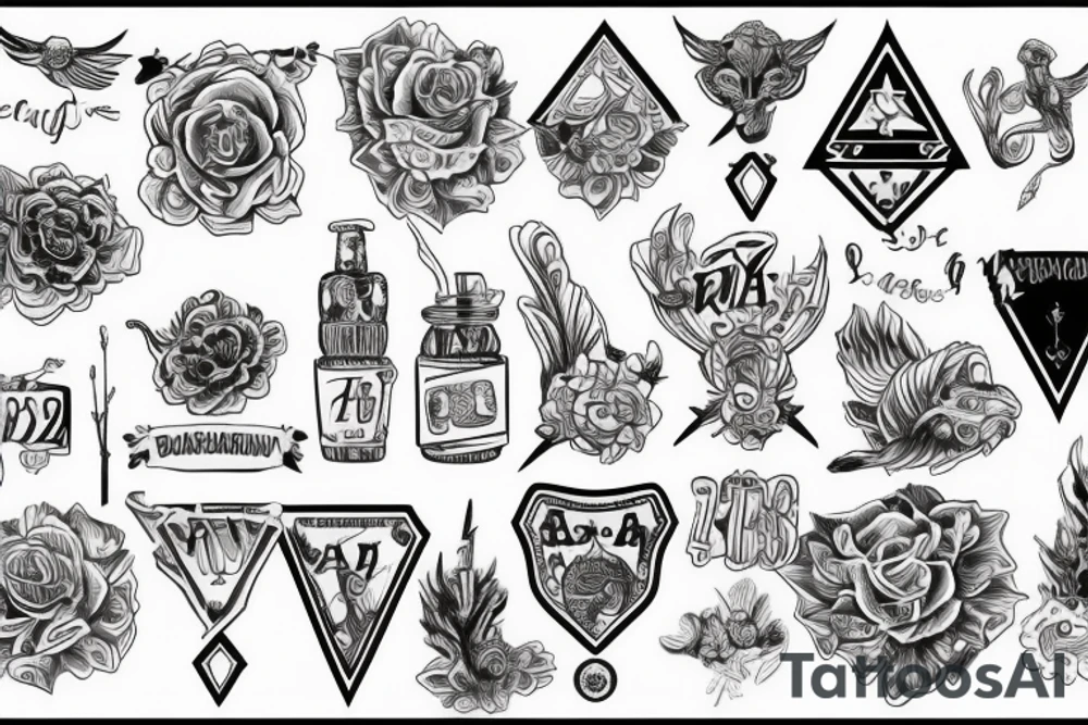 Знак зодиака Водолей три tattoo idea