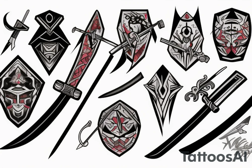 Katana-sword with blood tattoo idea