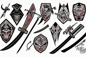 Katana-sword with blood tattoo idea