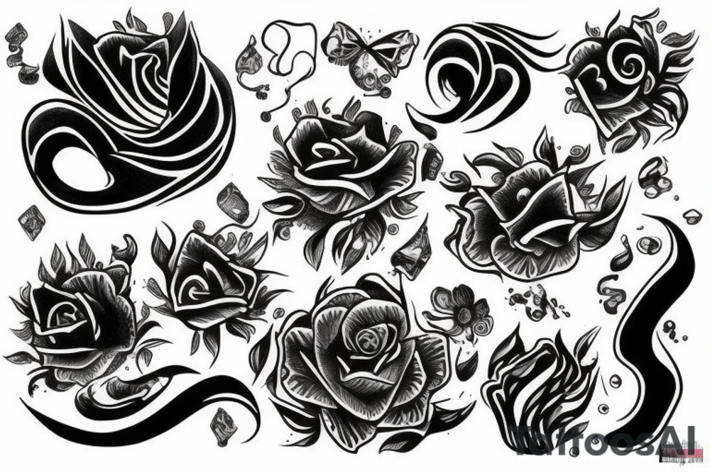 Black water tattoo idea
