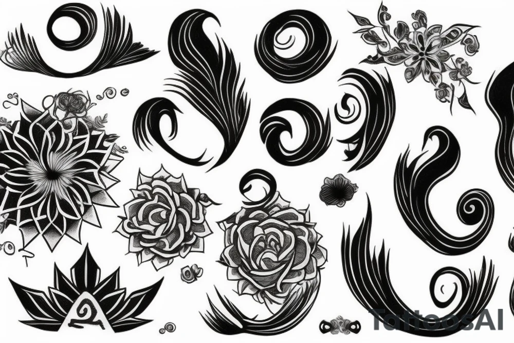 Black water tattoo idea