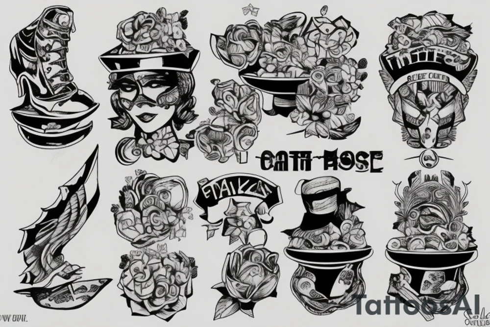 tattoo sketch, trash polka style, soviet panel house tattoo idea