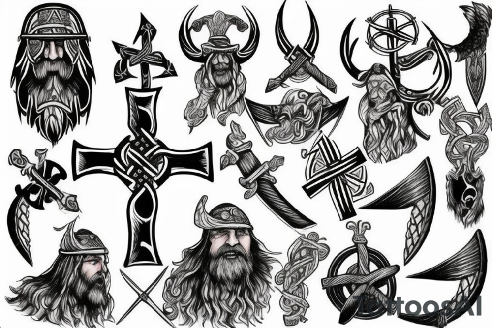 Kelt cross vikings Germany tattoo idea