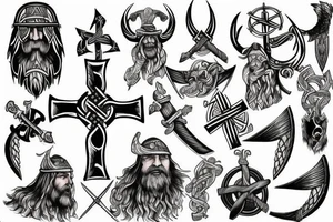 Kelt cross vikings Germany tattoo idea