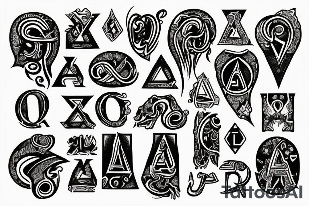 letter Aleph Hebrew tattoo idea