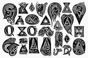 letter Aleph Hebrew tattoo idea