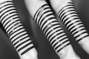 stripes on forearm tattoo idea