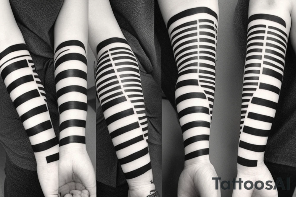 stripes on forearm tattoo idea