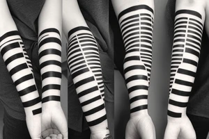 stripes on forearm tattoo idea