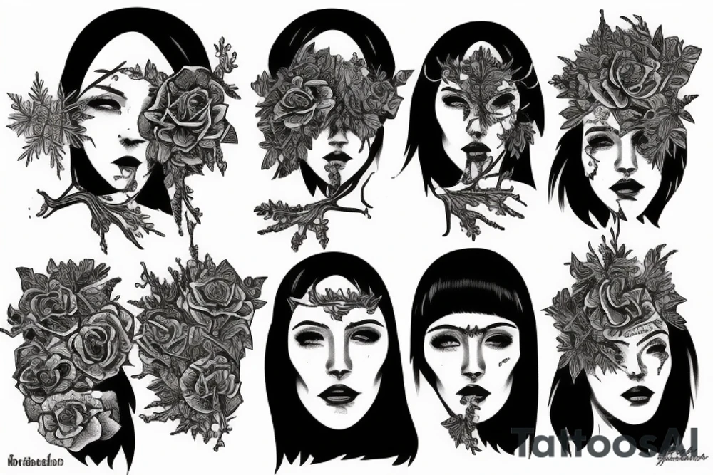 melancholy, winter, postpunk, doomer tattoo idea