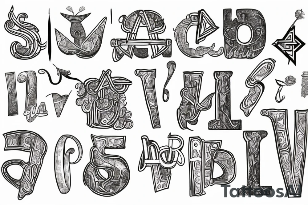 letter א Hebrew tattoo idea