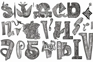 letter א Hebrew tattoo idea