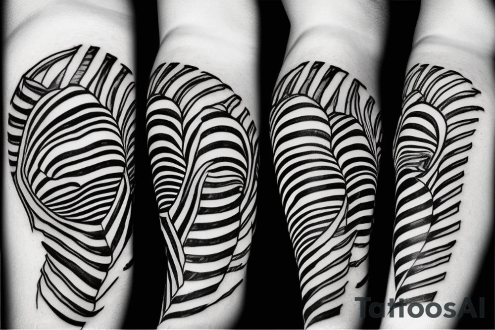 stripes on forearm tattoo idea