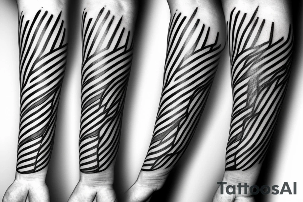 stripe on forearm tattoo idea