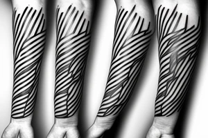 stripe on forearm tattoo idea
