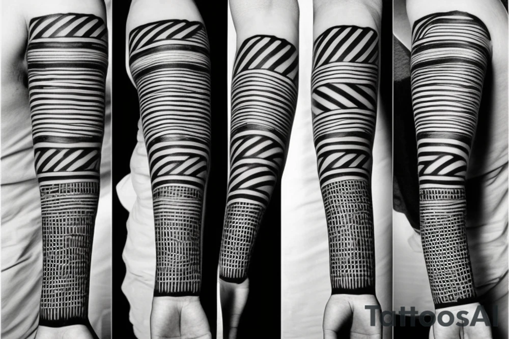 stripe on forearm tattoo idea