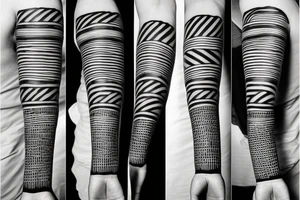 stripe on forearm tattoo idea